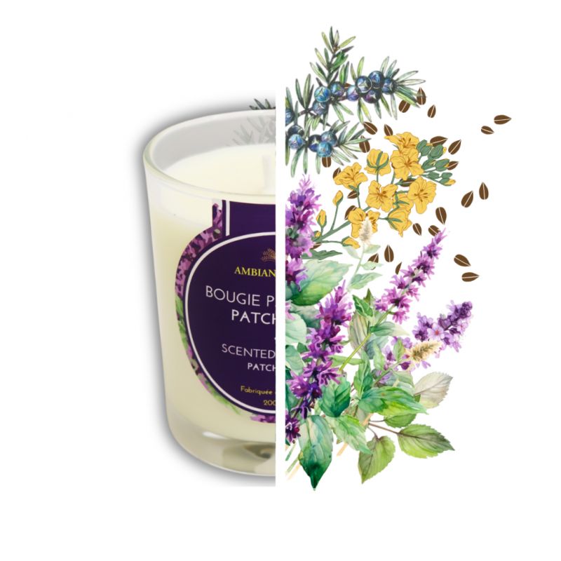 Cade Öl-Kerze, Patchouli-Parfüm - 400g, ca. 45h - Ambiance Cade
