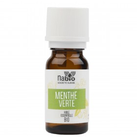 Olio essenziale di Menta verde BIO (Mentha spicata) - Foglie, distillazione a vapore - 10 ml - Nabio