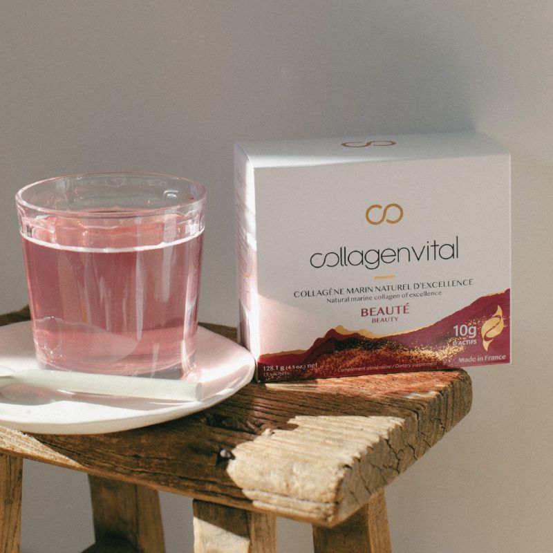 Collagen Vital Beauté, Fermeté, Elasticité, Hydratation et réduction des rides - 15 Sachets, 128g - Vita