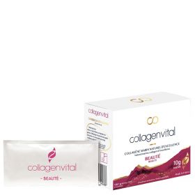 Collagen Vital Beauté, Fermeté, Elasticité, Hydratation et réduction des rides - 15 Sachets, 128g - Vita