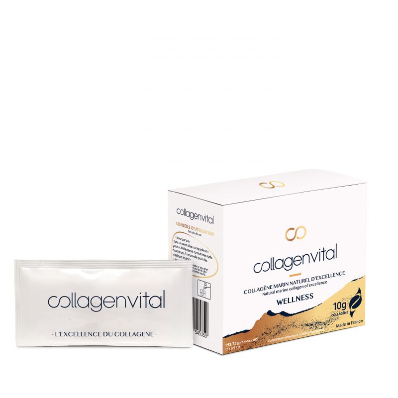 Collagen Vital Wellness - Collagène marin pur à forte concentration - 15 Sachets, 157,95g - Vita