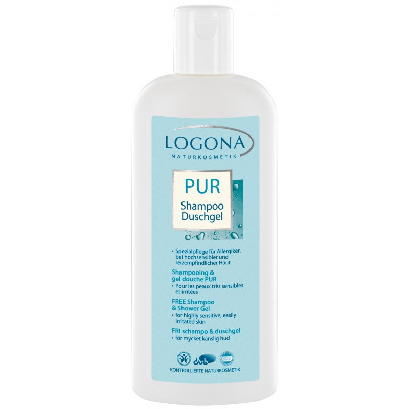 Shampooing et gel douche PUR, pour les peaux très sensibles - 250ml - Logona