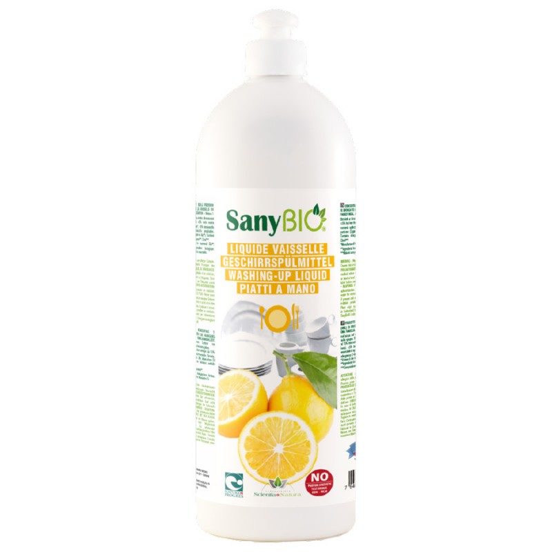 Ökologisches Geschirrabwaschmittel, Zitronenöl - 1000ml -  SanyBio (Scientia Natura)