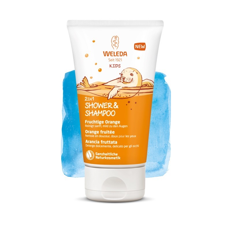 Kids 2in1 Shower & Shampoo Fruchtige Orange - 150ml - Weleda