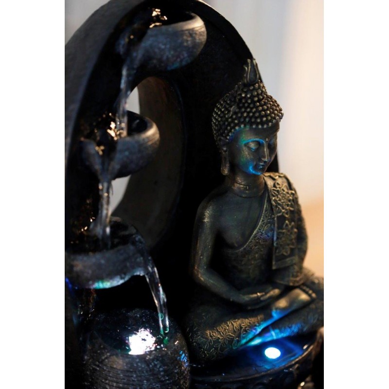 Fontaine à eau - Bouddha "Harmonie" (avec éclairage LED) - Zen'Light