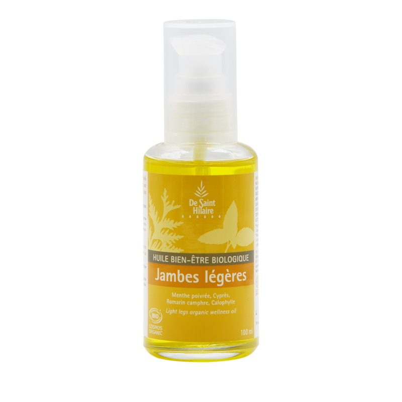 Huile Bien-être BIO, JAMBES LEGERES - 100ml - De Saint Hilaire