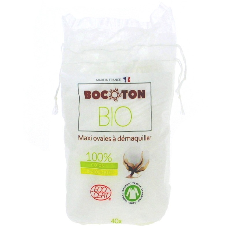 40 Maxi ovali di cotone - Cotone 100% bio - exosolidale - Bocoton