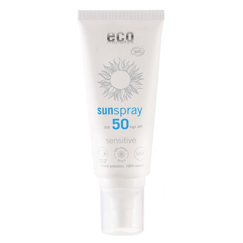 Spray solaire "Sensitive" pour peaux sensibles - Très haute protection SPF 50 - 100ml - ECO Cosmectis 