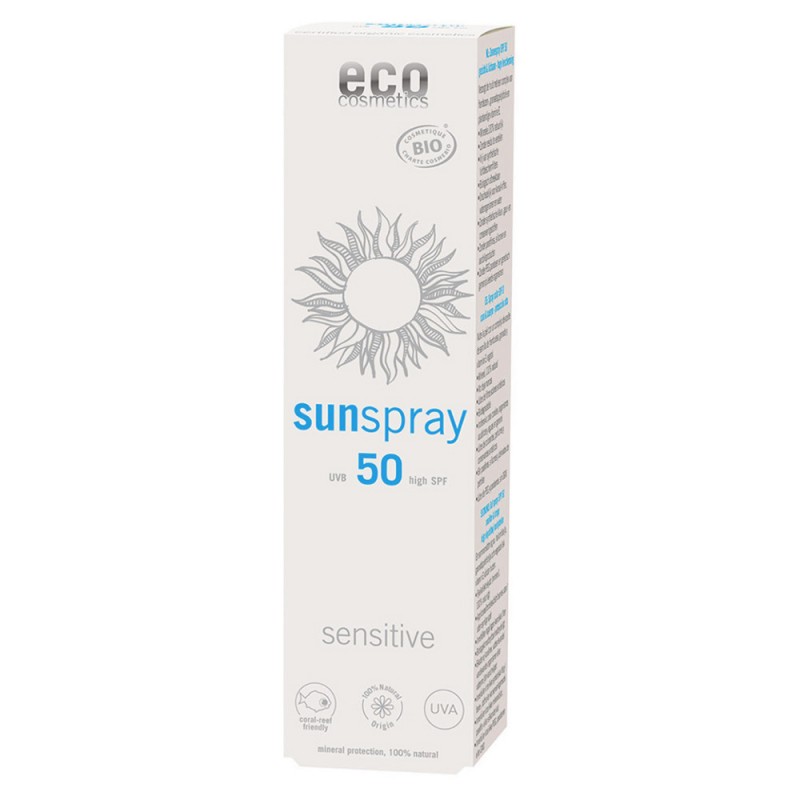 Spray solaire "Sensitive" pour peaux sensibles - Très haute protection SPF 50 - 100ml - ECO Cosmectis 