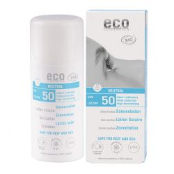 Lotion solaire Bio, peaux très sensibles - Sans parfum - SFP 50 - 100ml - ECO Cosmetics