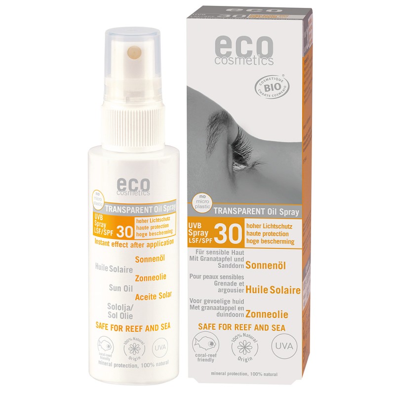 Sonnenöl Spray LSF 30 transparenter Sonnenschutz mit mineralischem Lichtschutzfilter - 50ml - Eco Cosmectis