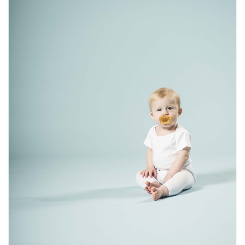 Tétines (lolettes) hygièniqes pour bébés 100% caoutchouc naturel - "Duck Pacifier" Symètrique, 0 à 3 mois - Hevea