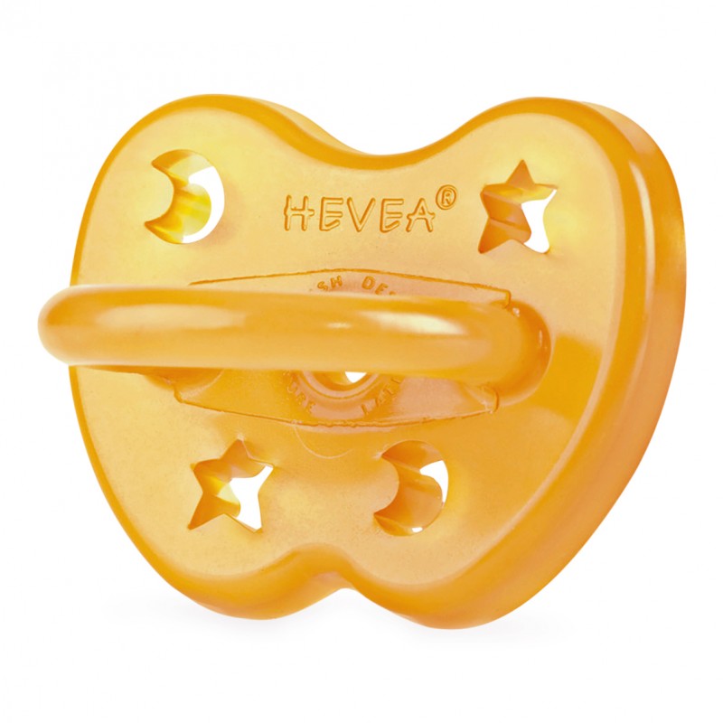 Ciucci per bambini 100% gomma naturale - "Star & moon pacifier" Ortodontico, da 0 a 3 mesi - Hevea