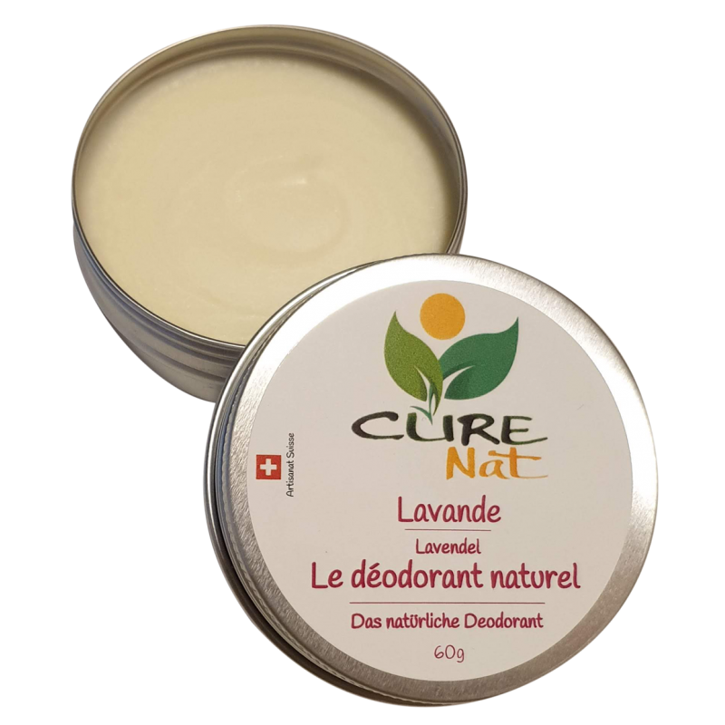 Bio-Creme Deodorant mit Bikarbonat, Lavendel - 60g - Curenat