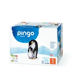 Couches-culottes pour bébé Suisses & Écologiques - Taille 3, Midi (5-9kg) - 2x cartons de 44 pces - Pingo