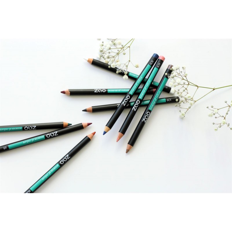 Crayons de maquillage BIO pour les yeux & les lèvres - N° 604, Vert sombre - Zao