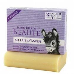 Savon au Lait d'Anesse Bio + Huile Essentielle de Lavande Bio - 100g - Cosmo Naturel