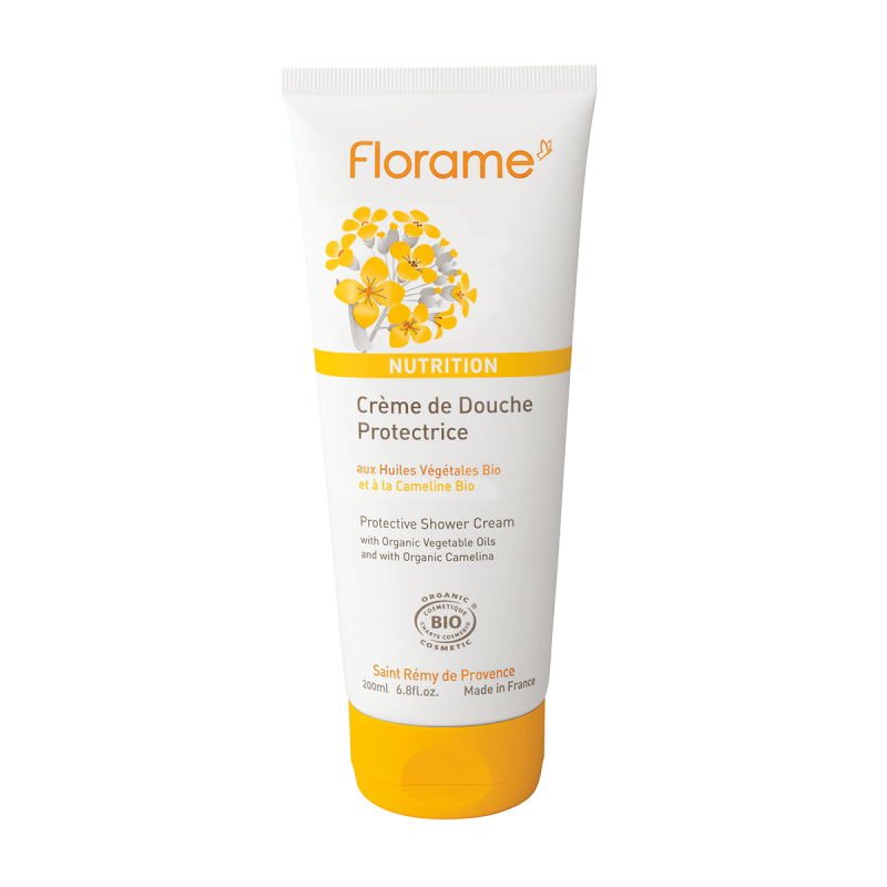 Bio-Schutzduschcreme, nährend mit Camelina - 200ml - Florame