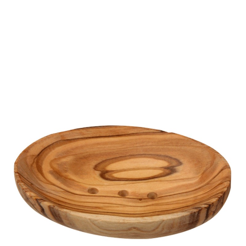 Ovale Seifenschale aus Olivenholz - 9x6cm - Anaé