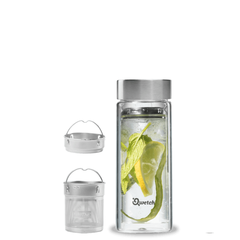 Doppelwandige Isolierglas-Teekanne, Originale Inox - 320ml - Qwetch
