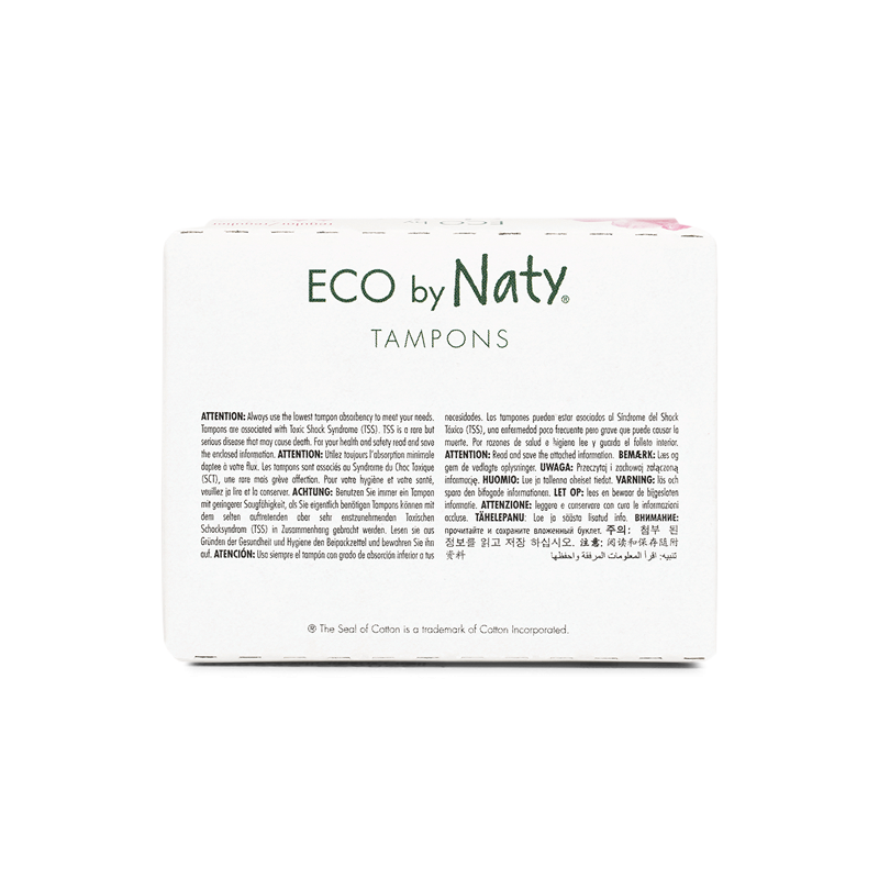 Tampons hygiéniques Regular (sans applicateur) - 18 pces - Naty
