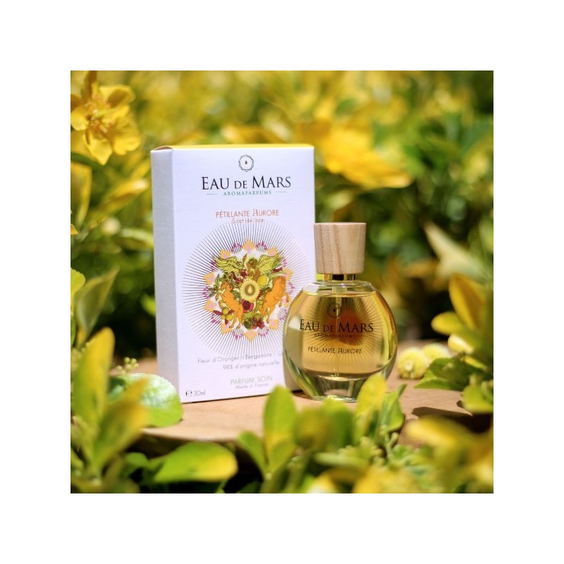 Eau de parfum, "Pétillante Aurore" con acqua di sorgente e oli essenziali, Vegan e 98% naturale - 30ml - Aimée de Mars