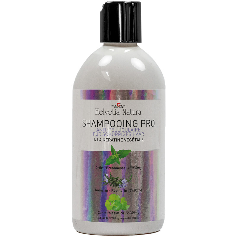 Pro Shampoo mit pflanzlichem Kreatin - Anti-Schuppen - 500ml - Helvetia Natura