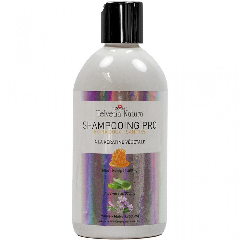 Shampooing Pro à la Kréatine végétale - Extra doux - 500ml - Helvetia Natura