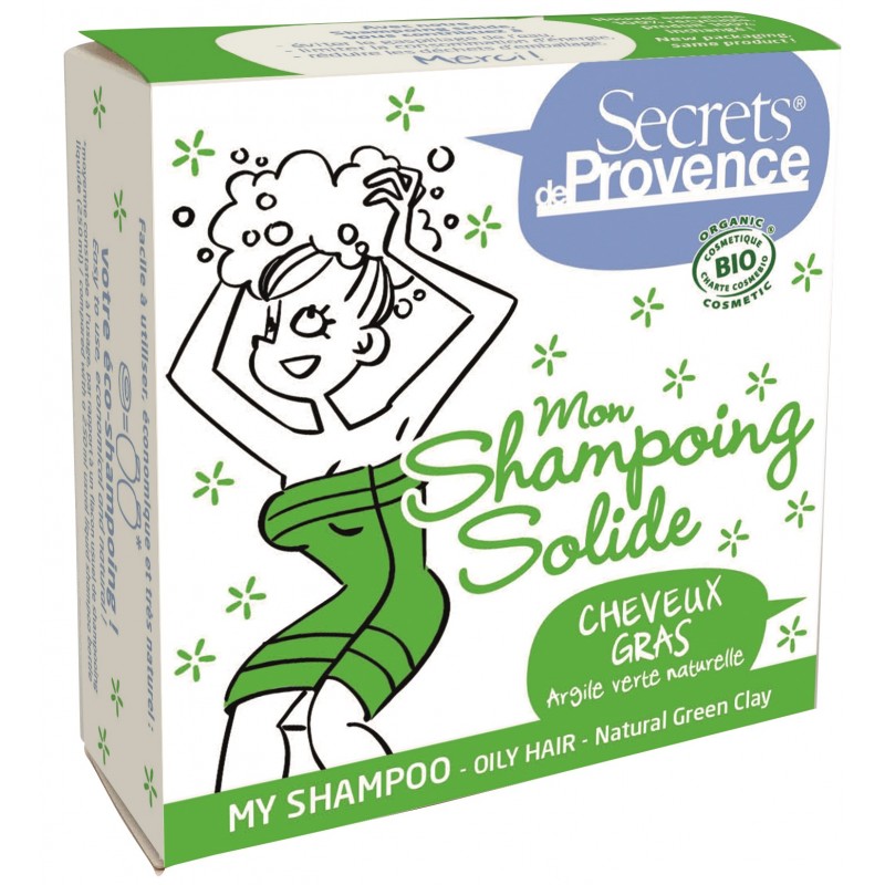 Il mio shampoo solido, per capelli grassi - 85g - Secrets de Provence