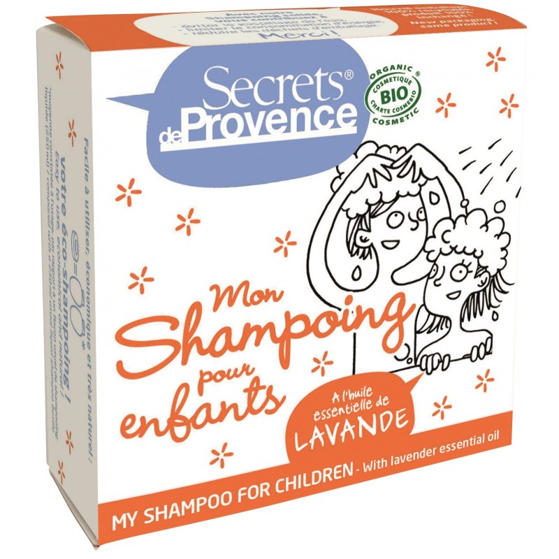 Mon shampoing solide BIO, pour enfants à la lavande - 85g - Secrets de Provence