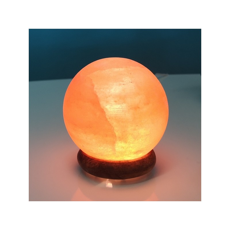 Lampe en cristal de sel de l'Himalaya (USB LED), SHPERE - ZEN'Arôme