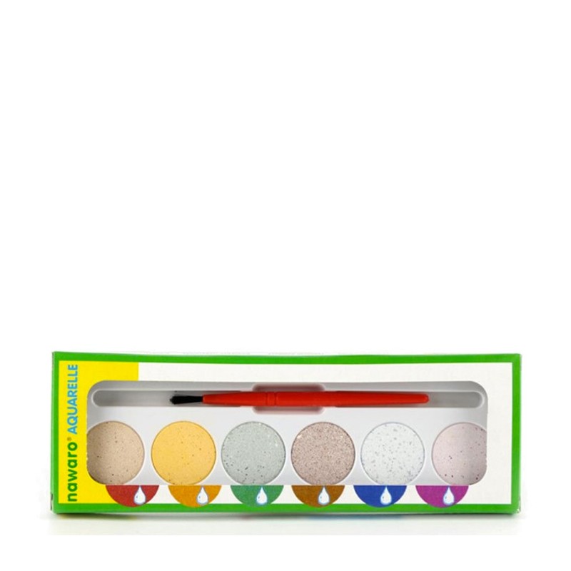 Pittura ad acquerello a base di materiali naturali (uova, cartone, carta...) - 6 colori - ökoNORM