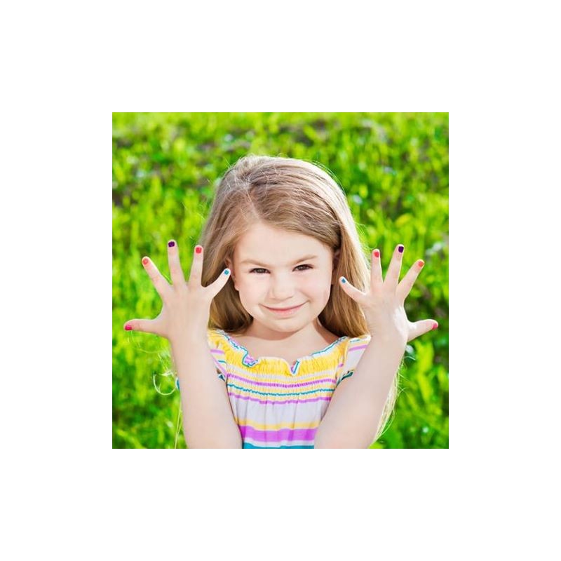 Smalto per unghie per bambini a base d'acqua, senza solventi, pelabile - Cherry Blossom, tangerino - 9ml - SuncoatGirl