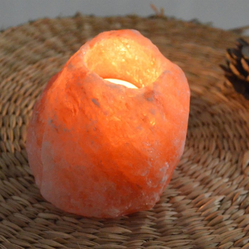 Portacandele in cristallo di sale dell'Himalaya, 500g - ZEN'Arôme
