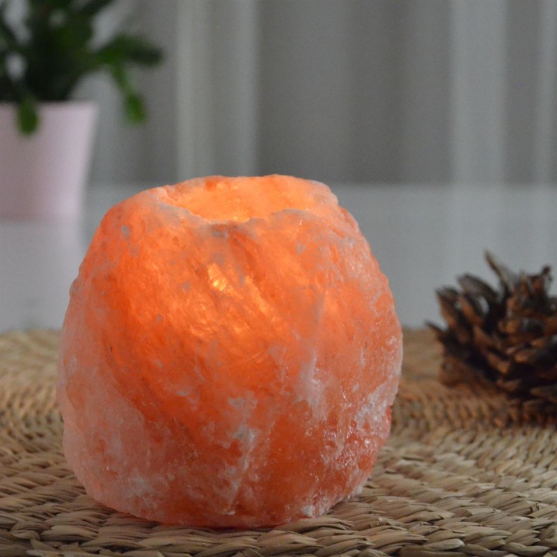 Portacandele in cristallo di sale dell'Himalaya, 1kg - ZEN'Arôme