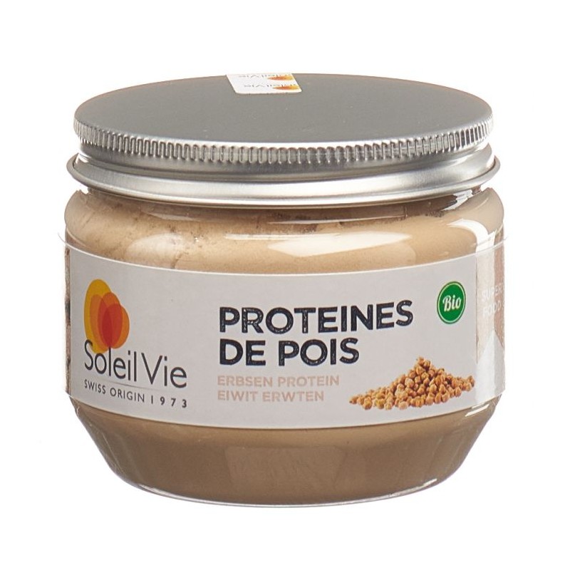 Polvere di piselli biologica, fonte di proteine e l'alleato per i vegetariani - 100g - Soleil Vie