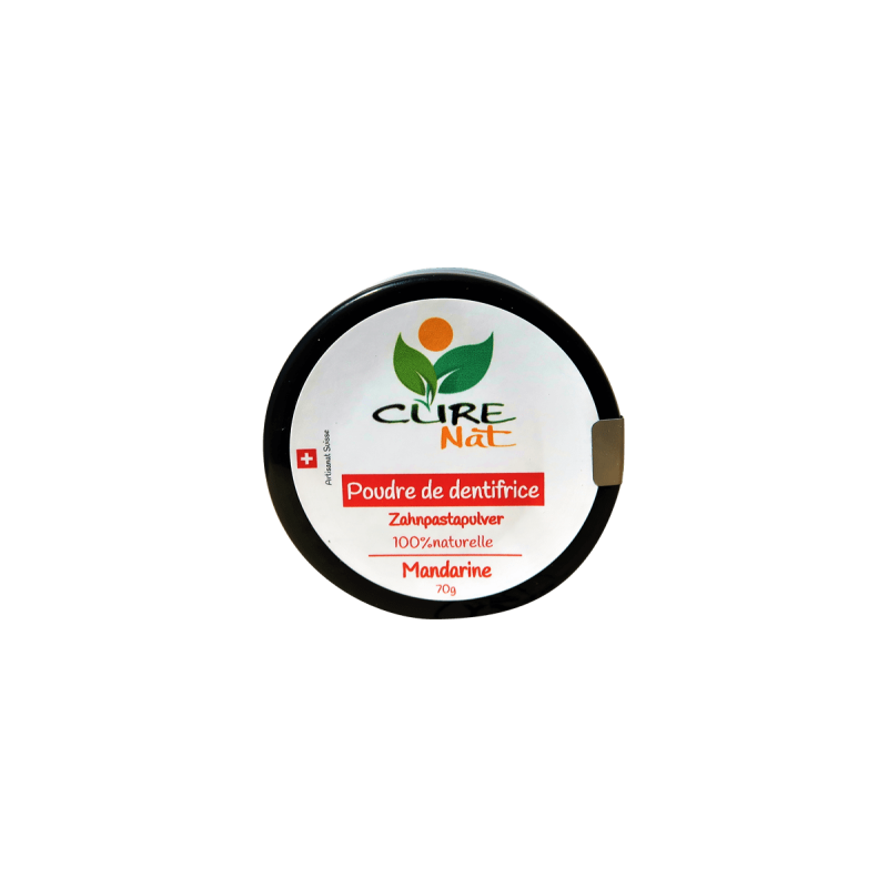 Dentifrice naturel en poudre - Mandarine - 70g - Curenat