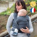 Écharpe de portage bébé en coton BIO - La Classique, unie, Anthracite, 4,60m - NéoBulle