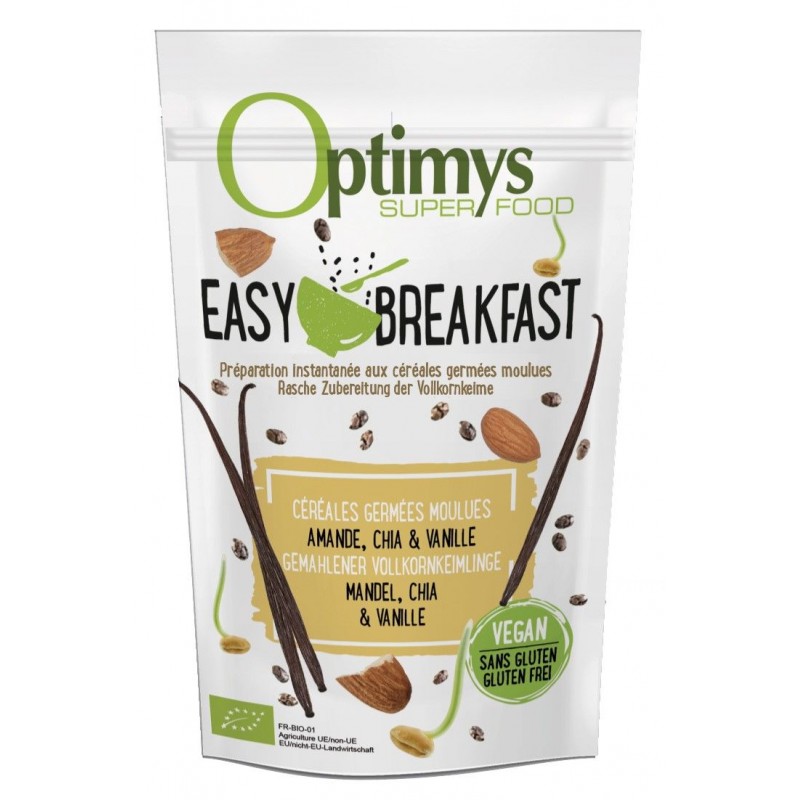 Easy Breakfast (préparation instantanée) - Amande, chia, vanille Bio - 350g - Optimys